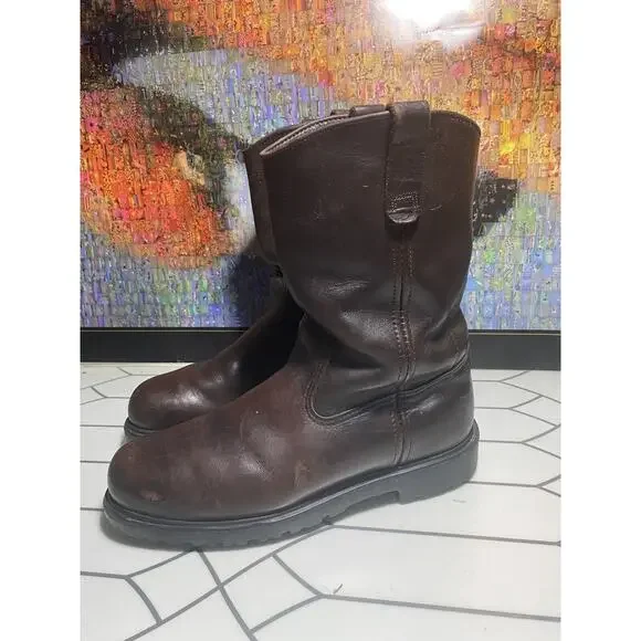 Red Wing Pecos 701 Steel Toe Boots Sz 10.5 B